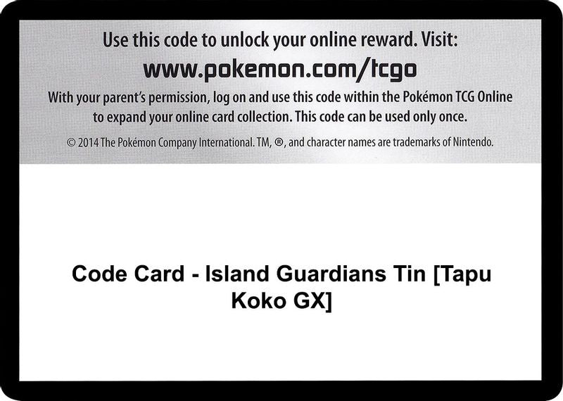 Pokemon TCG Tapu Koko GX Tin