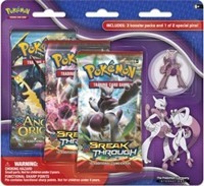 BREAKthrough Three Pack Pin Blisters [Mega Mewtwo X]