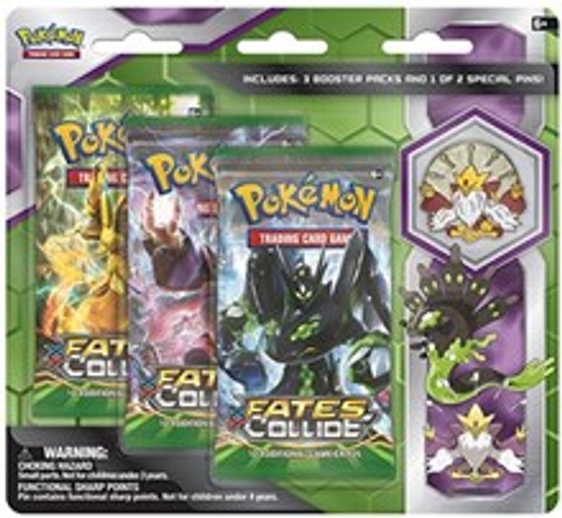 Fates Collide Three Pack Pin Blisters [Mega Alakazam]