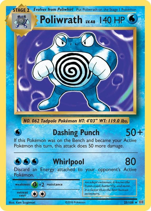 Poliwrath - 25/108 - Holo Rare