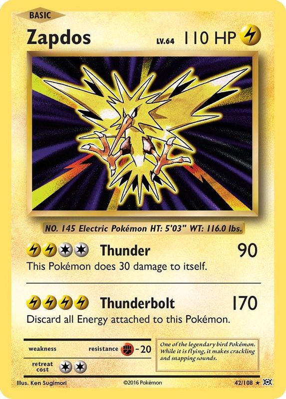 Zapdos - 42/108 - Holo Rare