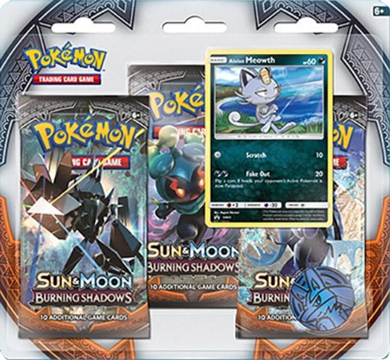 Burning Shadows 3 Pack Blister [Alolan Meowth]