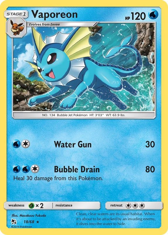 Vaporeon - 18/68 - Holo Rare