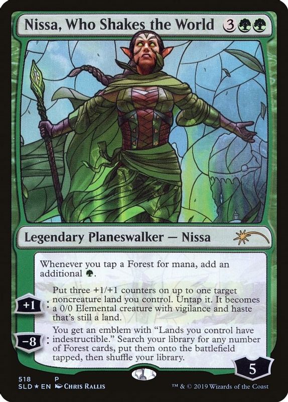 Nissa, Who Shakes the World (Stained Glass) - 518 - Promo