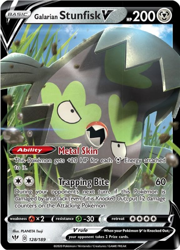 Galarian Stunfisk V - 128/189 - Ultra Rare