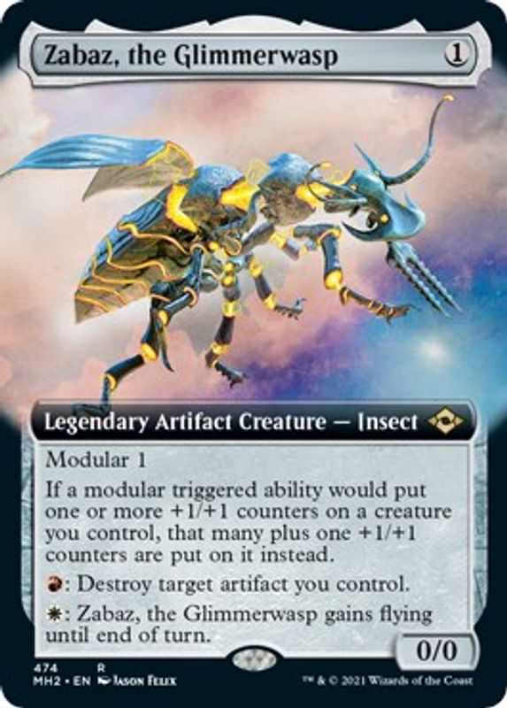 Zabaz, the Glimmerwasp (Extended Art) - 474 - Rare