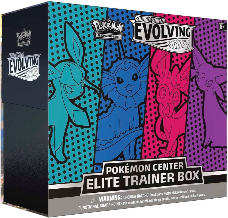 Evolving Skies Pokemon Center Elite Trainer Box [Glaceon/Vaporeon/Sylveon/Espeon] (Exclusive)