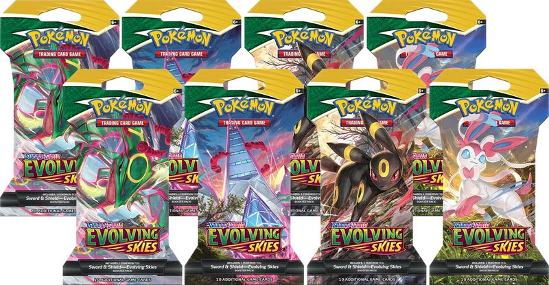 Evolving Skies Sleeved Booster Pack Bundle [Set of 8]