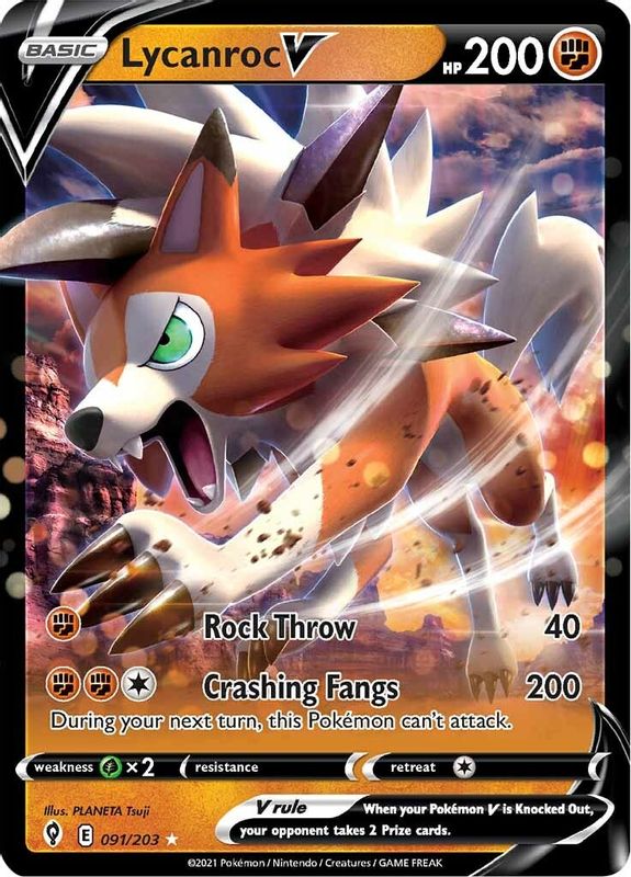 Lycanroc V - 091/203 - Ultra Rare