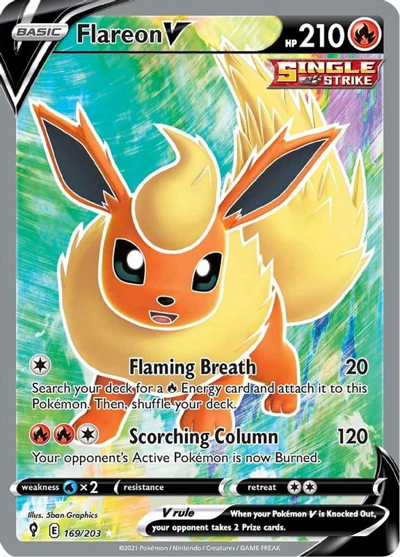 Flareon V (Full Art) - 169/203 - Ultra Rare