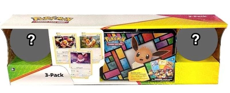 Costco Pokemon Collector 3-Pack: Eevee Treasure Chest + 2 Poke Ball Tins