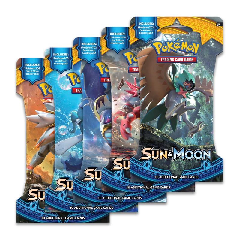 Sun & Moon Sleeved Booster Pack Art Bundle [Set of 5]