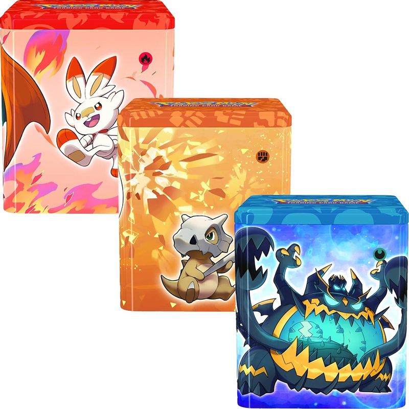 Pokemon Stacking Tins: Fighting-Fire-Darkness [Set of 3]