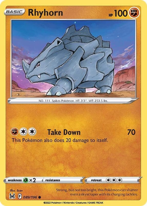 Rhyhorn - 089/196 - Common