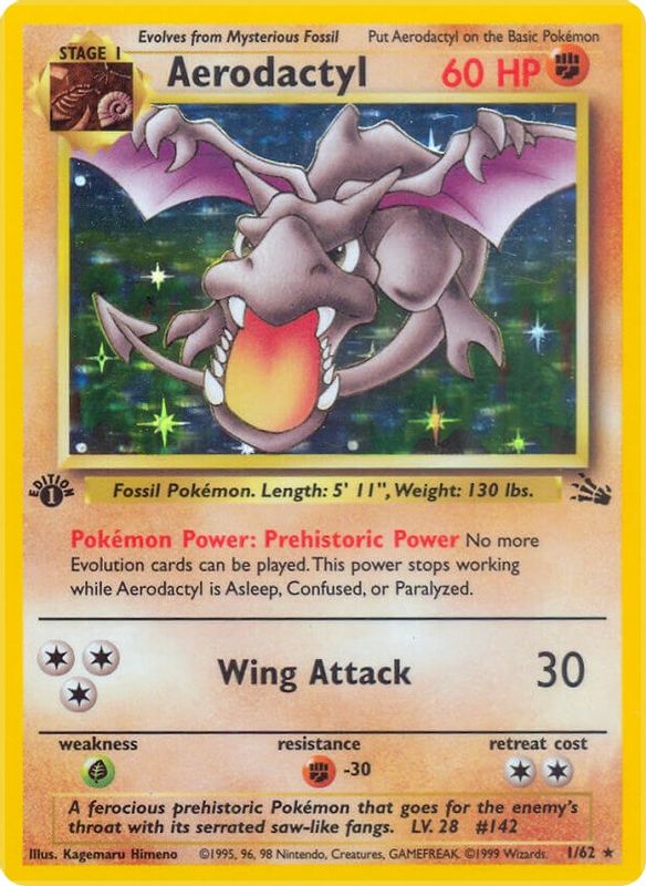 Aerodactyl (1) - 01/62 - Holo Rare