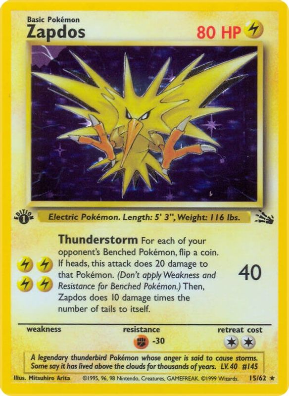 Zapdos (15) - 15/62 - Holo Rare