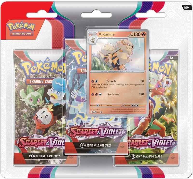 Scarlet & Violet 3 Pack Blister [Arcanine]