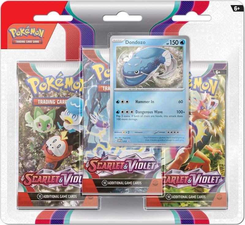 Scarlet & Violet 3 Pack Blister [Dondozo]