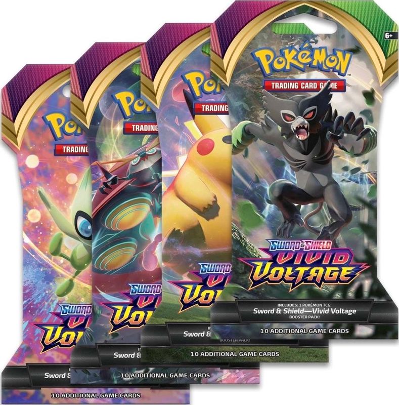 Vivid Voltage Sleeved Booster Pack Art Bundle [Set of 4]