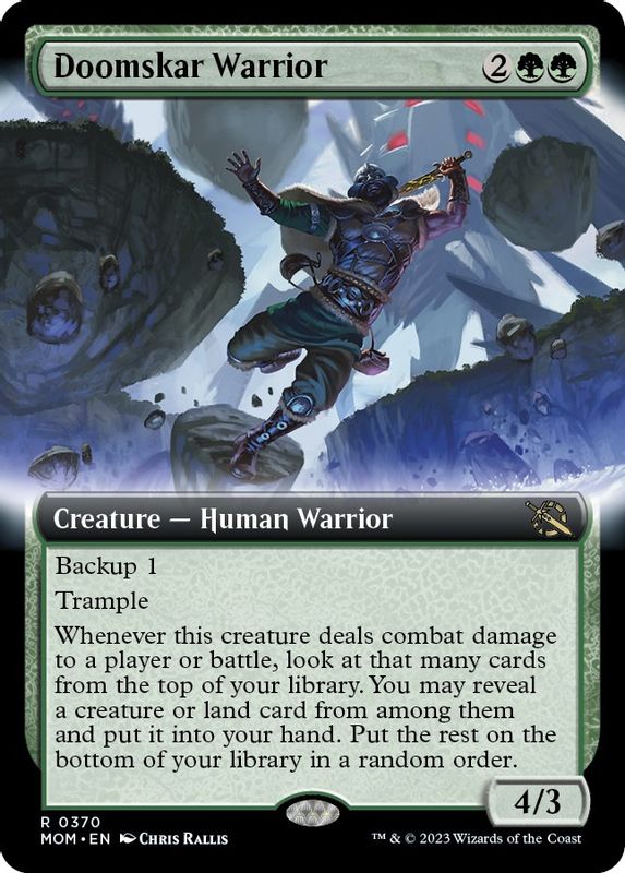 Doomskar Warrior (Extended Art) - 370 - Rare