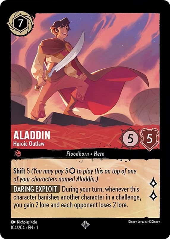 Aladdin - Heroic Outlaw - 104/204 - Super Rare