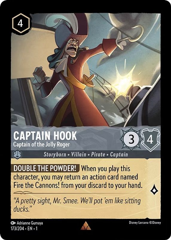 Captain Hook - Captain of the Jolly Roger - 173/204 - Rare