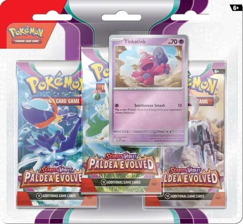 Paldea Evolved 3 Pack Blister [Tinkatink]