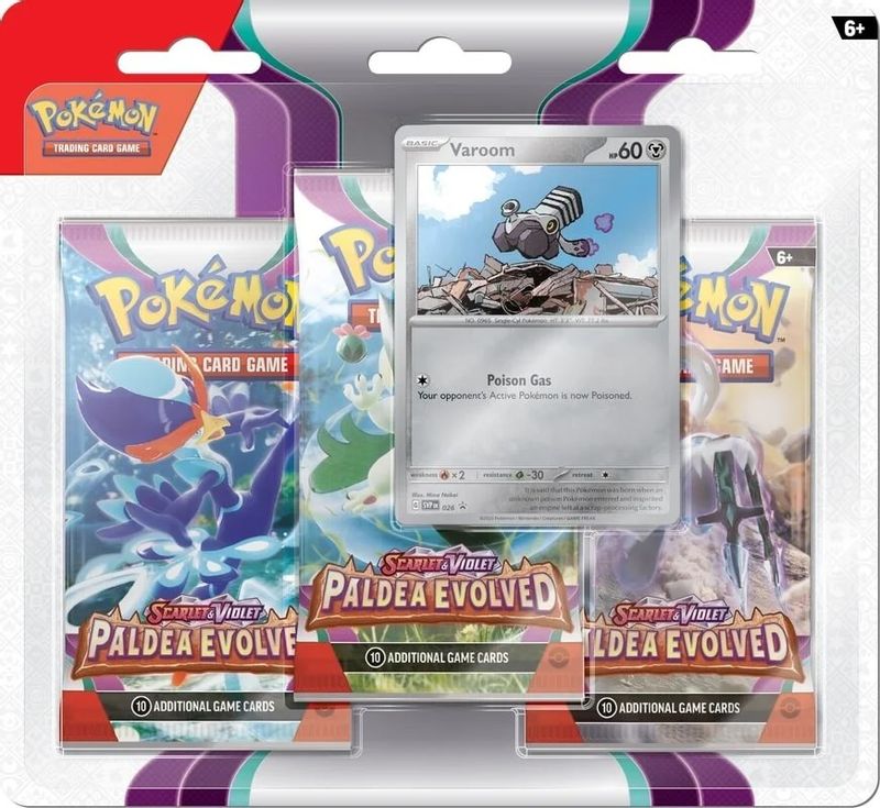 Paldea Evolved 3 Pack Blister [Varoom]