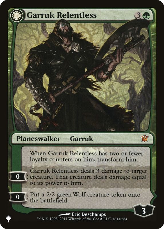 Garruk Relentless - 181a - Mythic