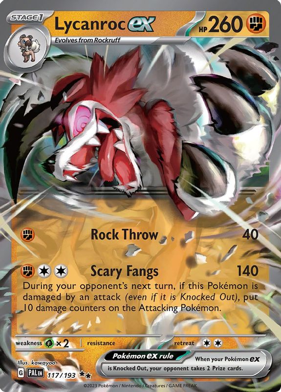 Lycanroc ex - 117/193 - Double Rare