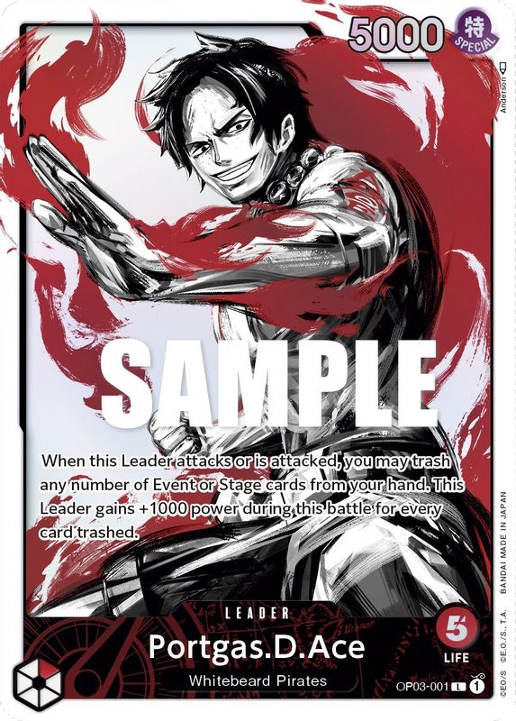 Portgas.D.Ace (Alternate Art) - OP03-001 - Leader