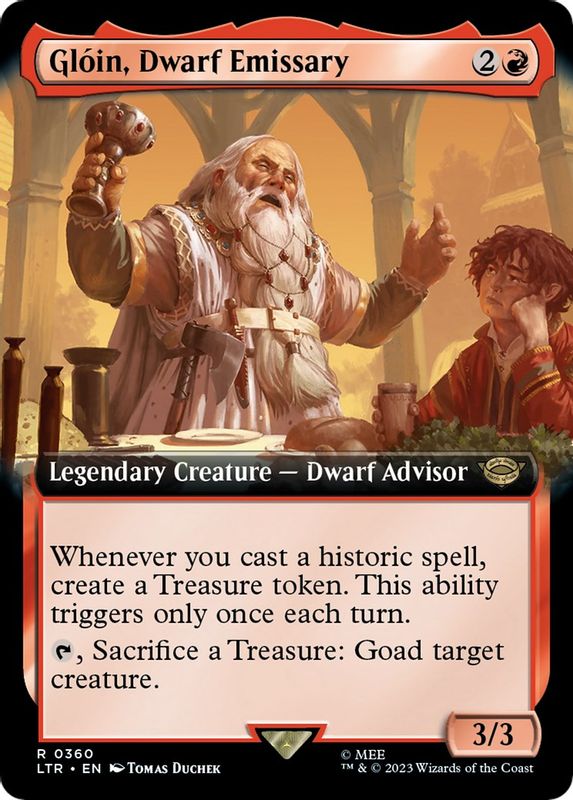 Gloin, Dwarf Emissary (Extended Art) - 360 - Rare