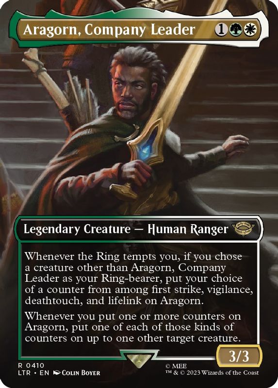 Aragorn, Company Leader (Borderless) - 410 - Rare