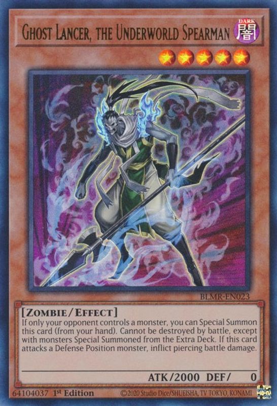 Ghost Lancer, the Underworld Spearman - BLMR-EN023 - Ultra Rare