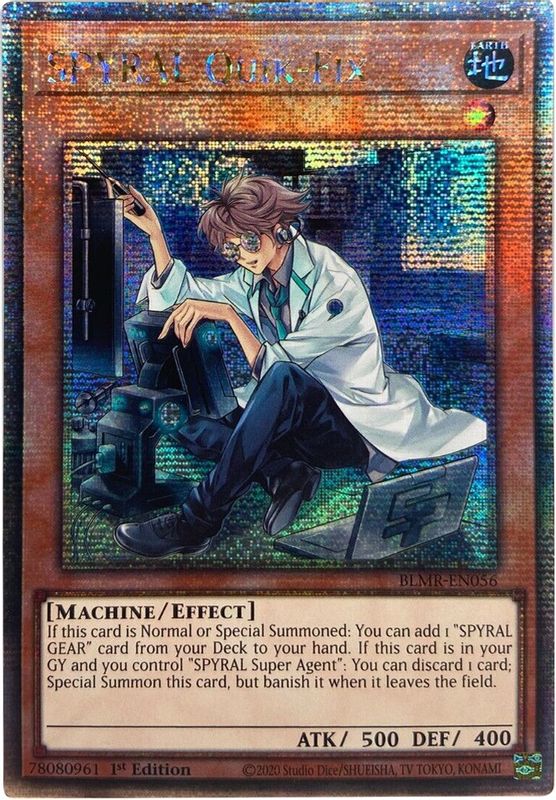 SPYRAL Quik-Fix (Quarter Century Secret Rare) - BLMR-EN056 - Quarter Century Secret Rare