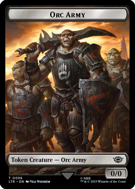 Orc Army (0006) // Food (0009) Double-Sided Token - 6 // 9 - Token