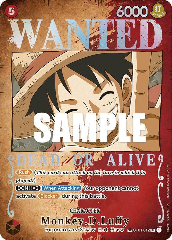 Monkey.D.Luffy (Wanted Poster) - ST01-012 - Super Rare