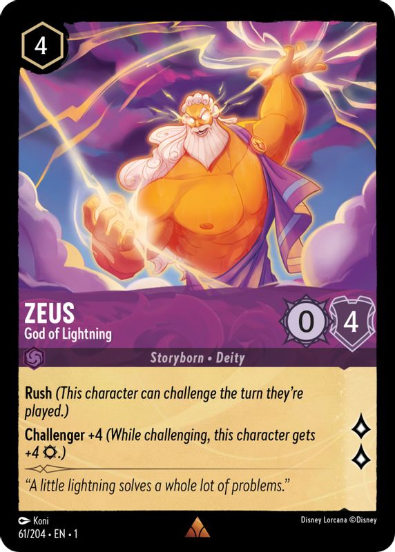 Zeus - 61/204 - Rare