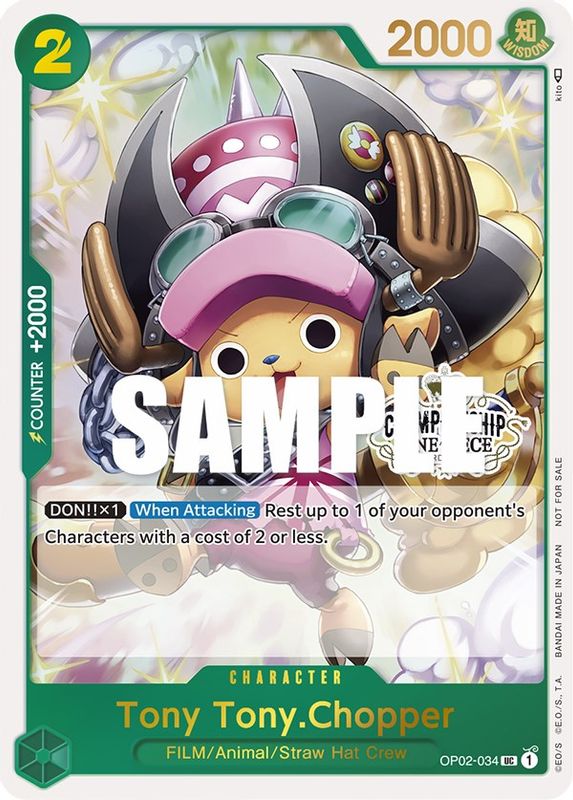 Tony Tony.Chopper (Store Championship Participation Pack) - OP02-034 - Promo