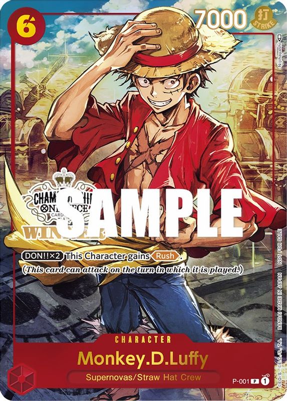 Monkey.D.Luffy (Store Championship Trophy Card) - P-001 - Promo