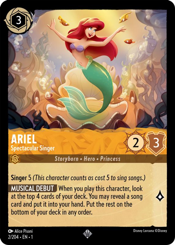 Ariel - Spectactular Singer - 2/204 - Super Rare