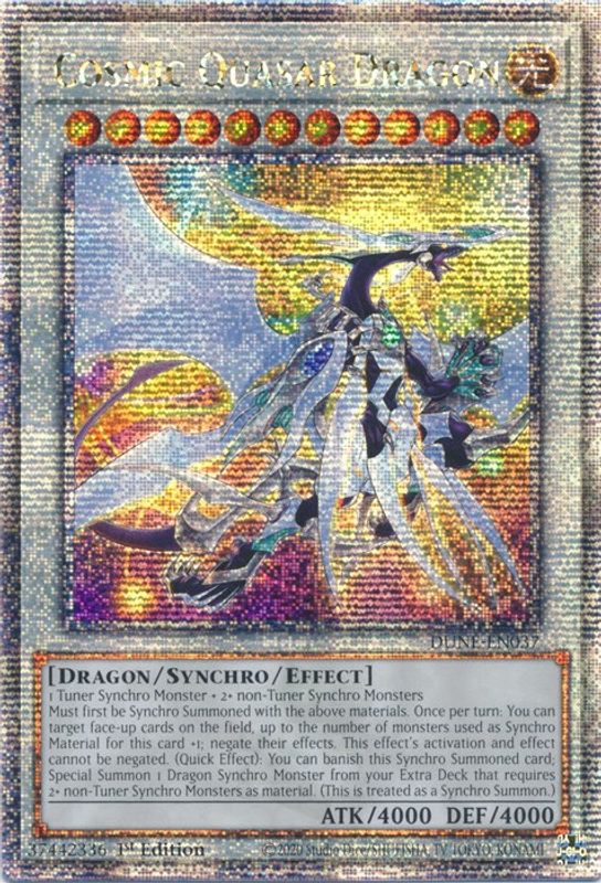 Cosmic Quasar Dragon (Quarter Century Secret Rare) - DUNE-EN037 - Quarter Century Secret Rare