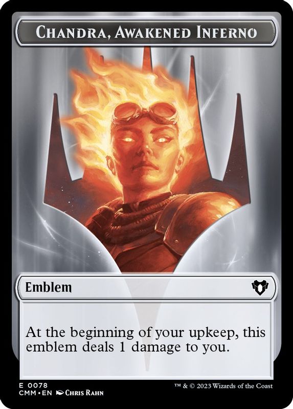 Emblem - Chandra, Awakened Inferno // Wizard Double-Sided Token - 78 // 71 - Token