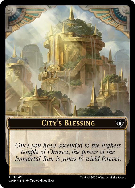 City's Blessing // Construct Double-Sided Token - 49 // 41 - Token