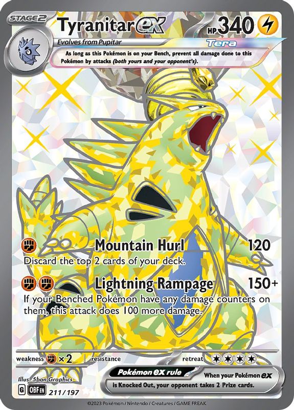 Tyranitar ex - 211/197 - 211/197 - Ultra Rare