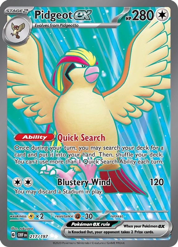 Pidgeot ex - 217/197 - 217/197 - Ultra Rare