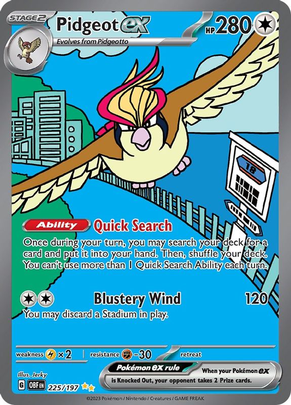 Pidgeot ex - 225/197 - 225/197 - Special Illustration Rare