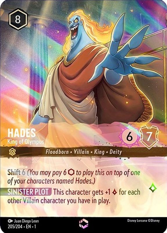 Hades - King of Olympus (Alternate Art) - 205/204 - Enchanted