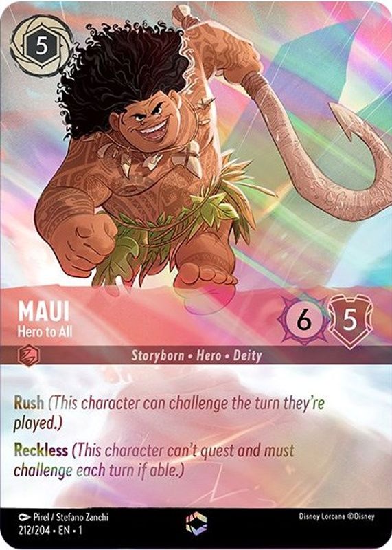 Maui - Hero to All (Alternate Art) - 212/204 - Enchanted