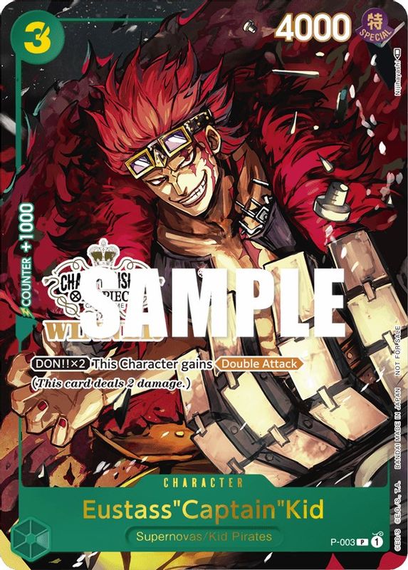 Eustass"Captain"Kid (Store Championship Vol. 2 Winner) - P-003 - Promo